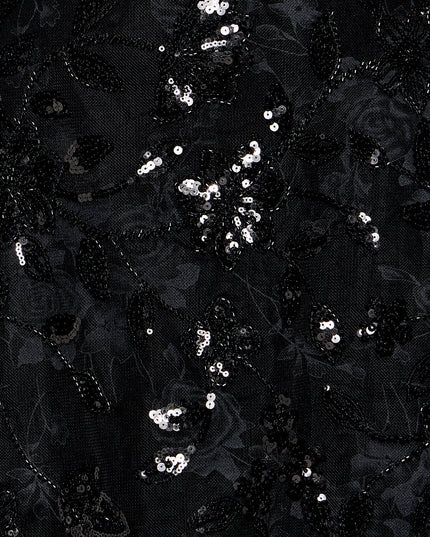 Lorelei Lace Up Floral Velvet Mini Dress