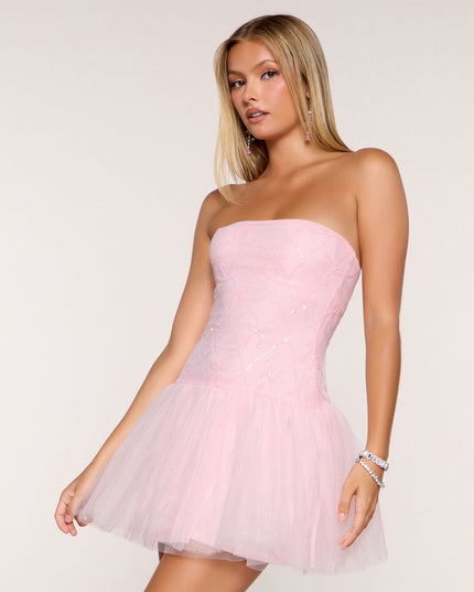 Pretty Please Sequin Drop Waist Mini Dress