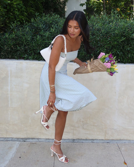 Sunny Day Cutie Gingham Midi Dress