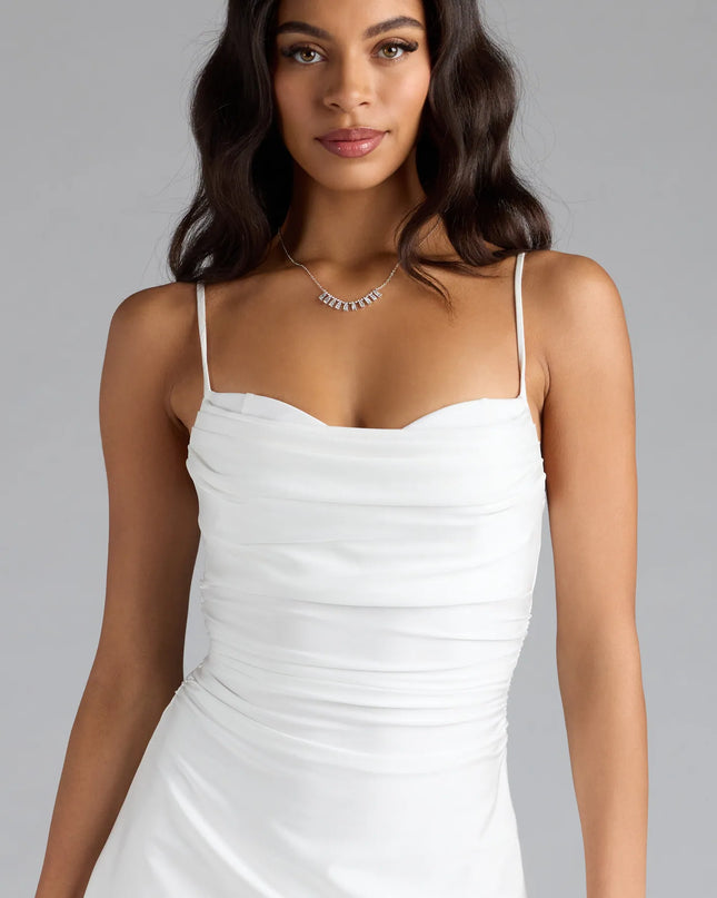 Set The Vibe Asymmetric A-Line Mini Dress
