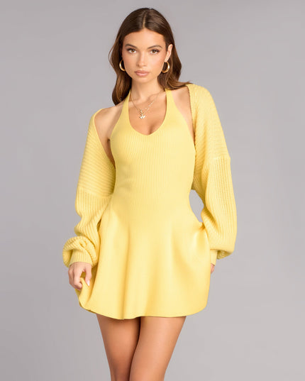 Sweet And Cozy Oversized Knit Sweater Bolero