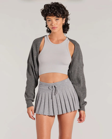 Sweet And Cozy Oversized Knit Sweater Bolero