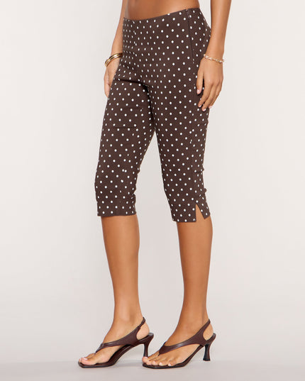 Spot On Polka Dot Twill Capri Pants