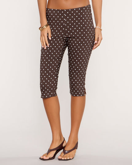 Spot On Polka Dot Twill Capri Pants
