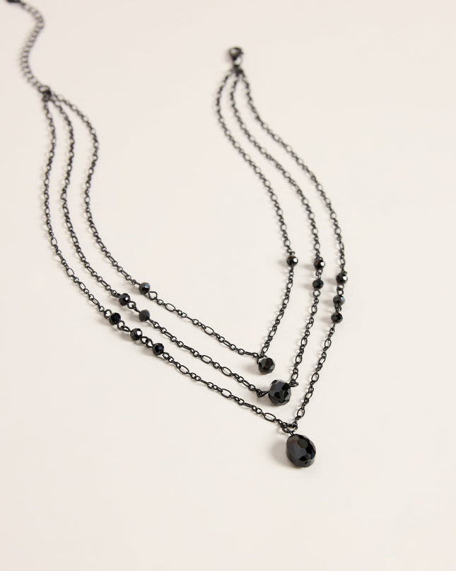 Triple Trouble Rhinestone Layered Necklace