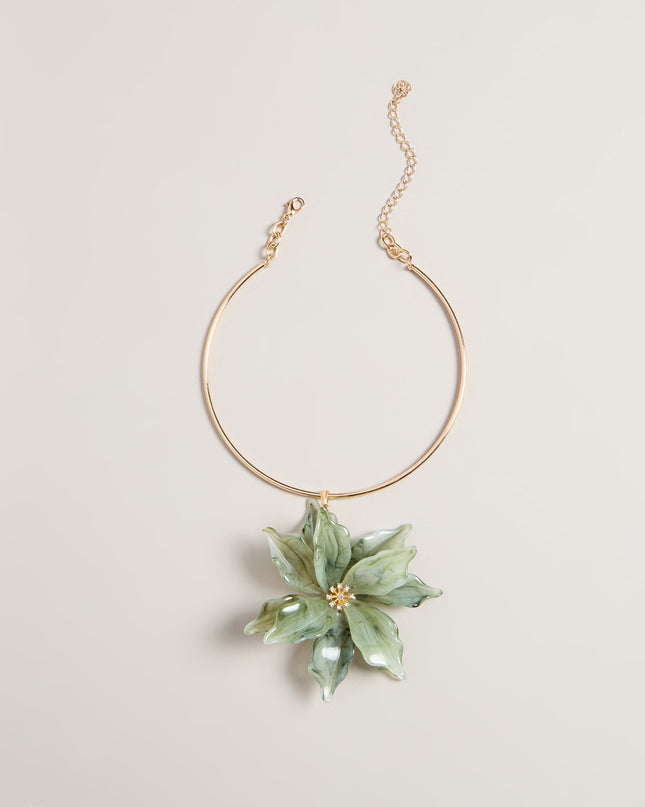 Blooming Beauty Resin Flower Collar Necklace