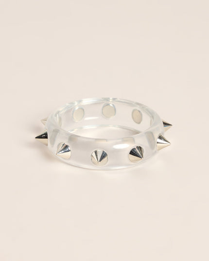 Point Made Studded Acrylic Bangle