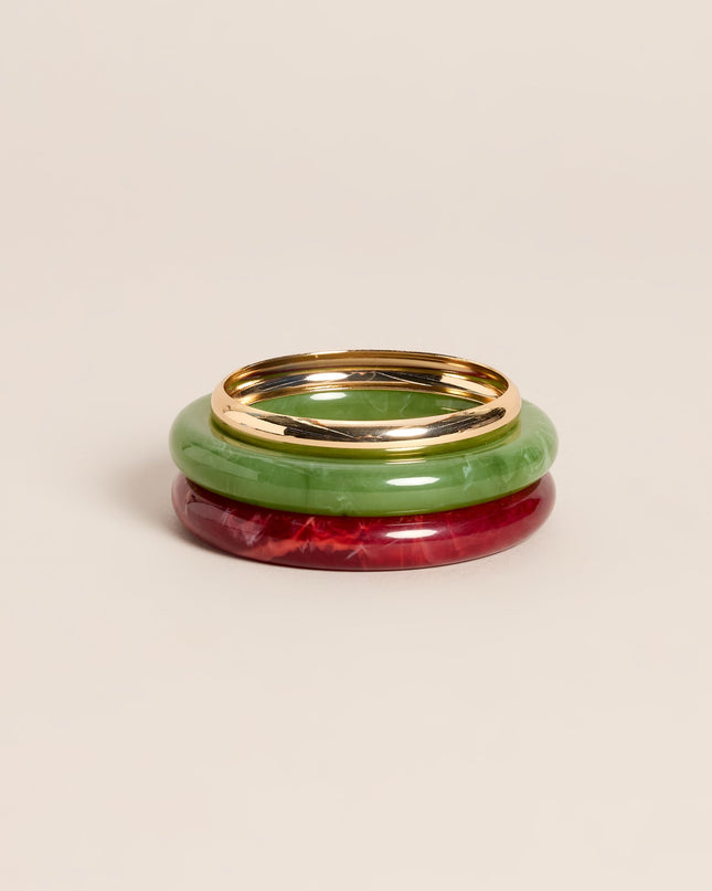 Stacked Up Acrylic Bangle Bracelet Set