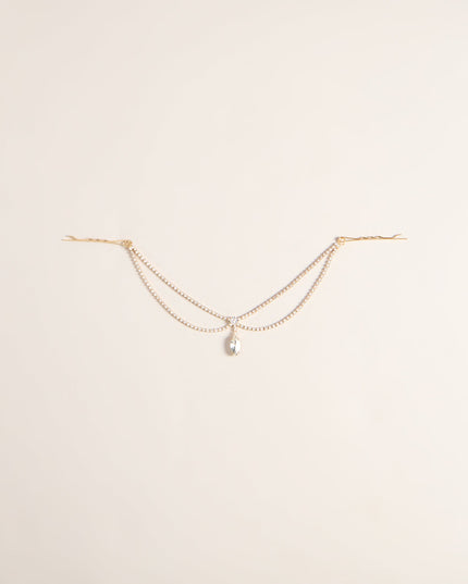 Crown Detail Rhinestone Hair Drape