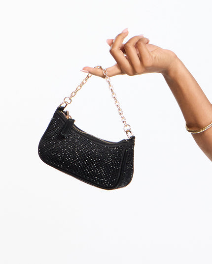 Midnight Plans Rhinestone Micro Bag