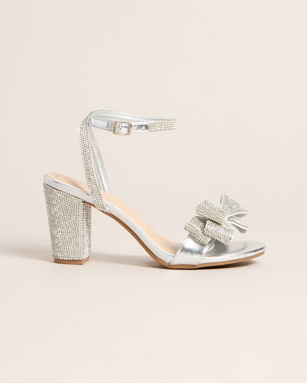 Pretty In Sparkle Rhinestone Bow Heels