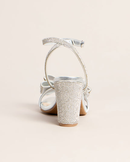 Pretty In Sparkle Rhinestone Bow Heels