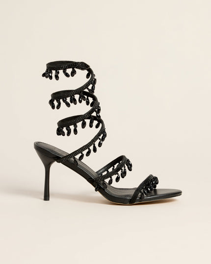 Dripping In Glam Beaded Spiral Stiletto Heels