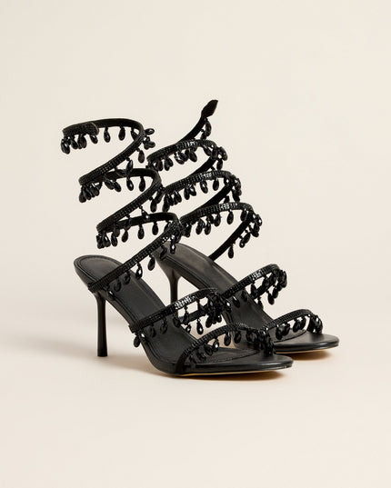 Dripping In Glam Beaded Spiral Stiletto Heels