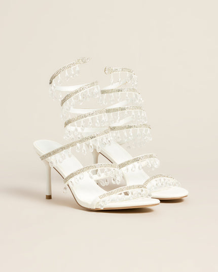 Dripping In Glam Beaded Spiral Stiletto Heels